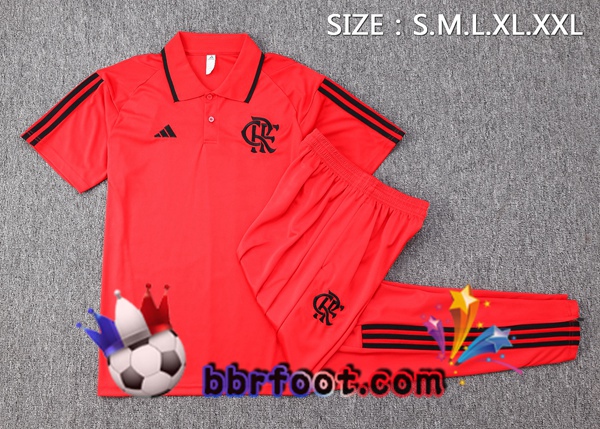 Polo Foot Flamengo + Pantalon Rouge 2023/2024