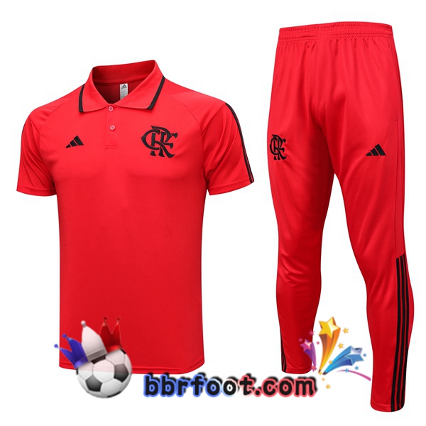 Polo Foot Flamengo + Pantalon Rouge 2023/2024