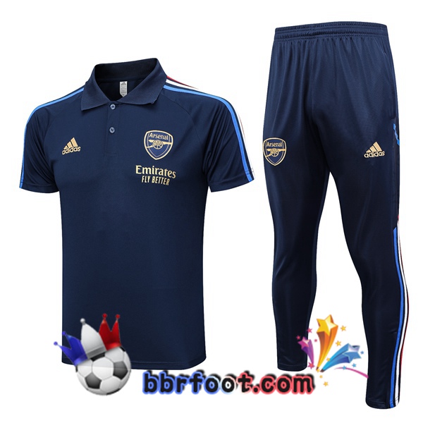 Polo Foot Arsenal + Pantalon Bleu Royal 2023/2024