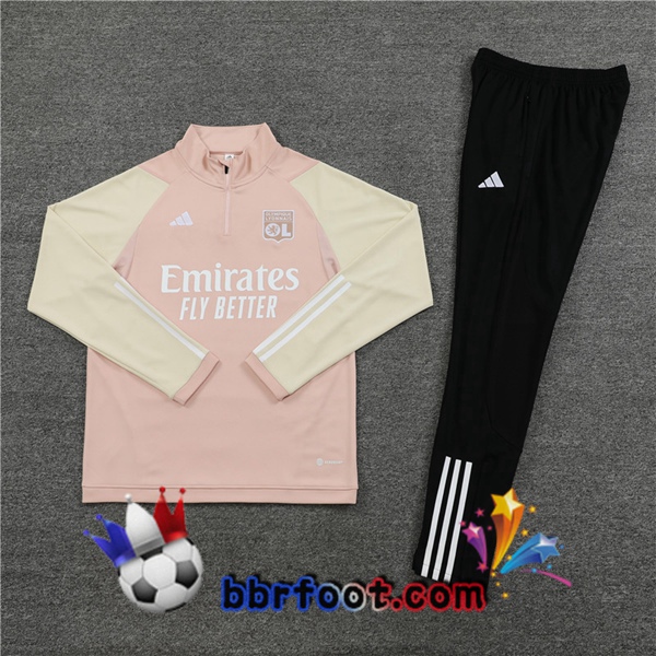 Survetement Foot Lyon OL Rose 2023/2024