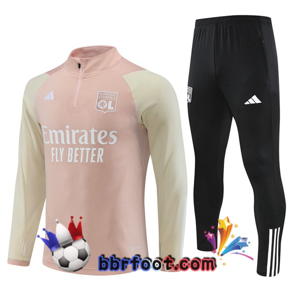 Survetement Foot Lyon OL Rose 2023/2024