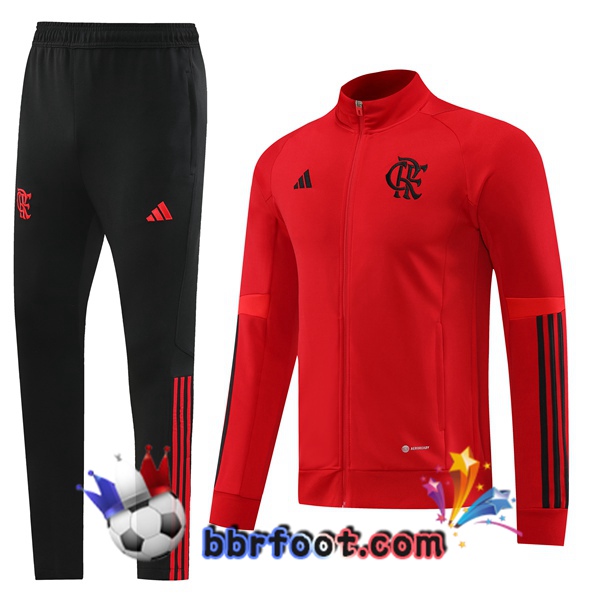Veste Survetement Foot Flamengo Rouge 2023/2024