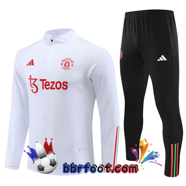 Survetement Foot Manchester United Blanc 2023/2024