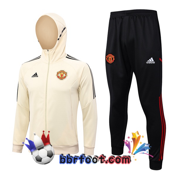 Veste A Capuche Survetement Foot Manchester United Marron 2023/2024