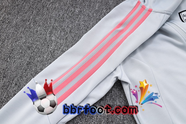 Veste A Capuche Survetement Foot Arsenal Blanc 2023/2024