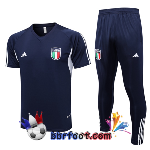 Training T-Shirts Italie + Pantalon Bleu Royal 2023/2024