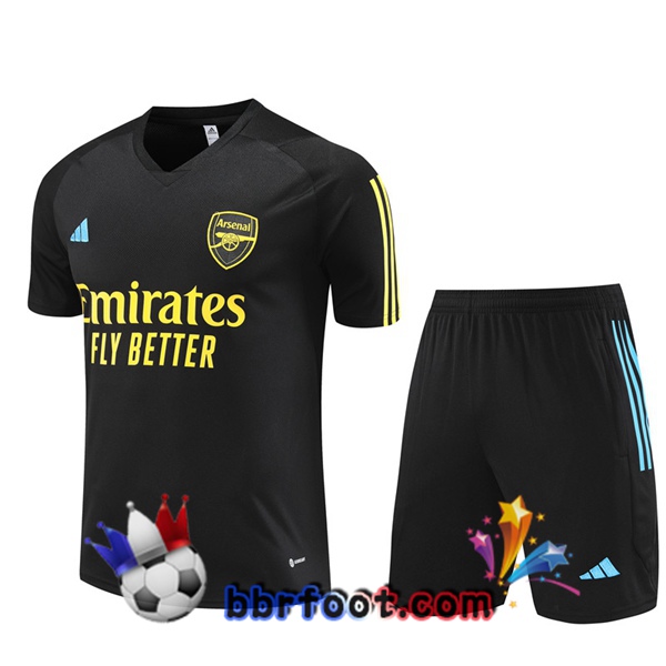 Training T-Shirts Arsenal + Shorts Noir 2023/2024