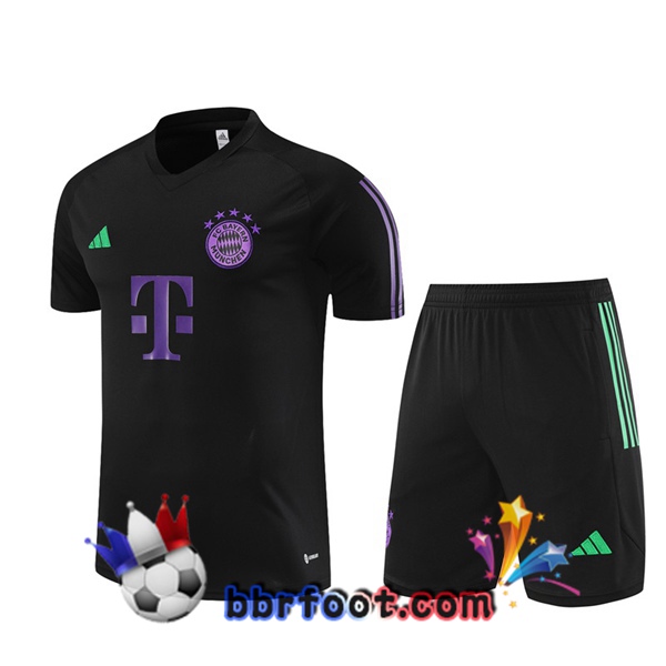 Training T-Shirts Bayern Munich + Shorts Noir 2023/2024
