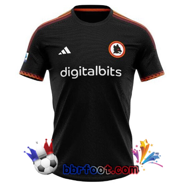 Maillot Foot AS Roma Third Noir Version Fuite 2023/2024