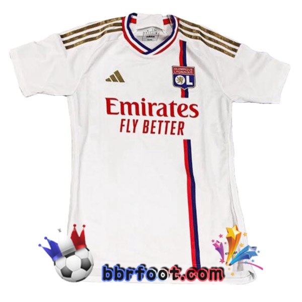 Maillot Foot Lyon OL Domicile Blanc Version Fuite 2023/2024