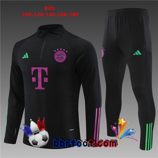 Survetement Foot Bayern Munich Enfant Noir 2023/2024