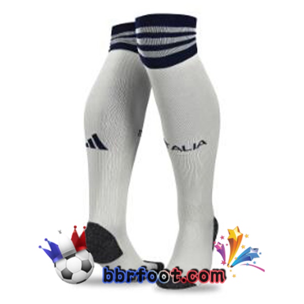 Chaussettes Foot Italie Exterieur Blanc 2023/2024