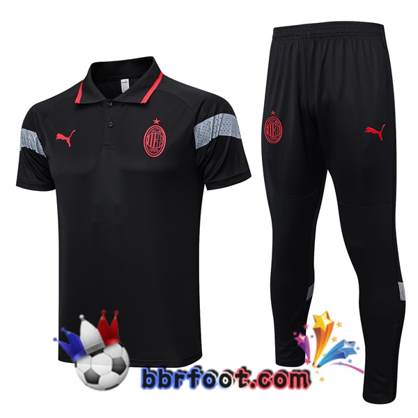 Polo Foot AC Milan + Pantalon Noir 2023/2024