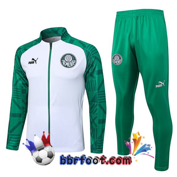 Veste Survetement Foot Palmeiras Blanc 2023/2024