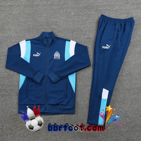 Veste Survetement Foot Marseille OM Bleu Royal 2023/2024