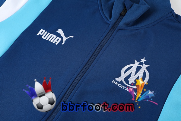 Veste Survetement Foot Marseille OM Bleu Royal 2023/2024