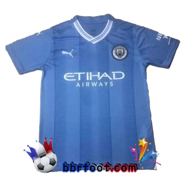 Maillot Foot Manchester City Domicile Bleu Version Fuite 2023/2024
