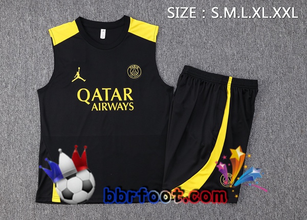 Gilet Foot Paris PSG + Shorts Noir 2023/2024