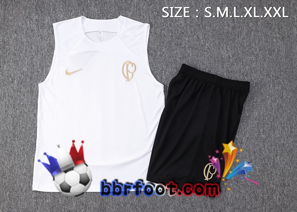 Gilet Foot Corinthians + Shorts Blanc 2023/2024
