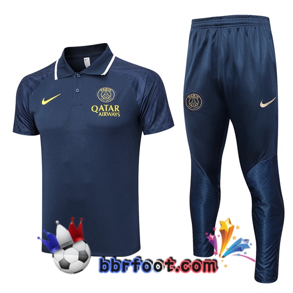 Polo Foot Paris PSG + Pantalon Bleu Royal 2023/2024