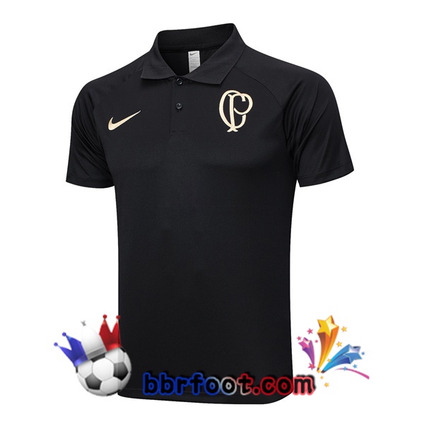 Polo Foot Corinthians Noir 2023/2024