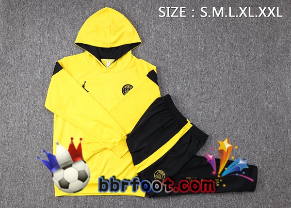 Capuche Survetement Foot JORDAN Paris PSG Jaune 2023/2024