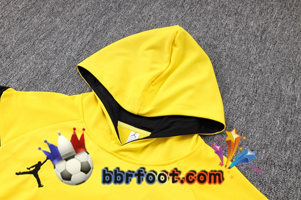 Capuche Survetement Foot JORDAN Paris PSG Jaune 2023/2024