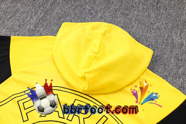 Capuche Survetement Foot JORDAN Paris PSG Jaune 2023/2024