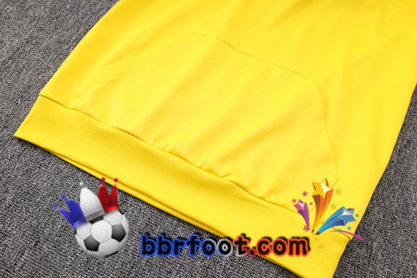 Capuche Survetement Foot JORDAN Paris PSG Jaune 2023/2024
