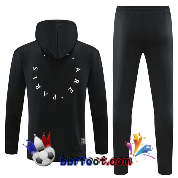 Capuche Survetement Foot Paris PSG Noir 2023/2024