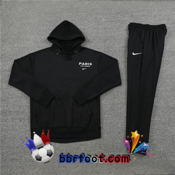 Capuche Survetement Foot Paris PSG Noir 2023/2024