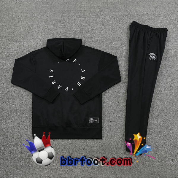 Capuche Survetement Foot Paris PSG Noir 2023/2024