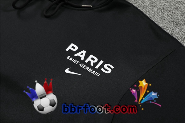 Capuche Survetement Foot Paris PSG Noir 2023/2024