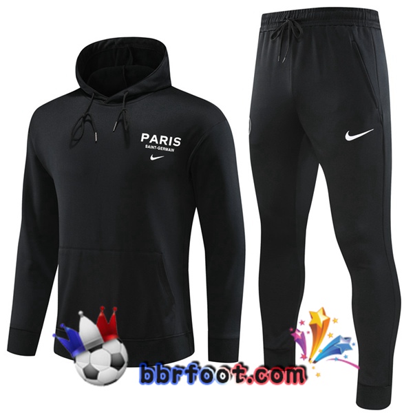 Capuche Survetement Foot Paris PSG Noir 2023/2024