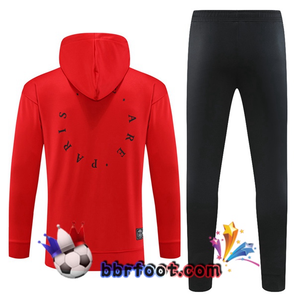 Capuche Survetement Foot Paris PSG Rouge 2023/2024