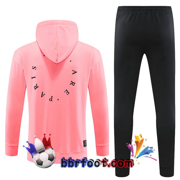 Capuche Survetement Foot Paris PSG Rose 2023/2024