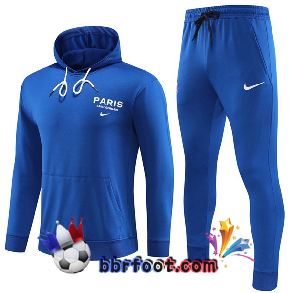 Capuche Survetement Foot Paris PSG Bleu 2023/2024