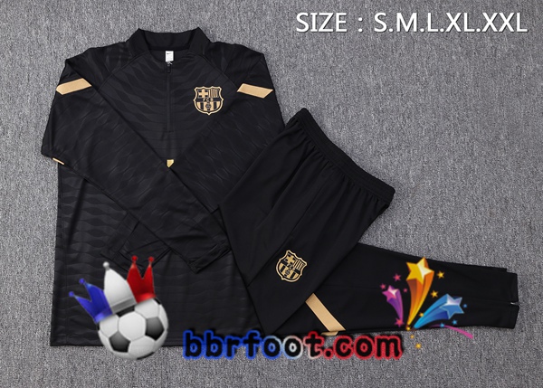 Survetement Foot FC Barcelone Noir 2023/2024