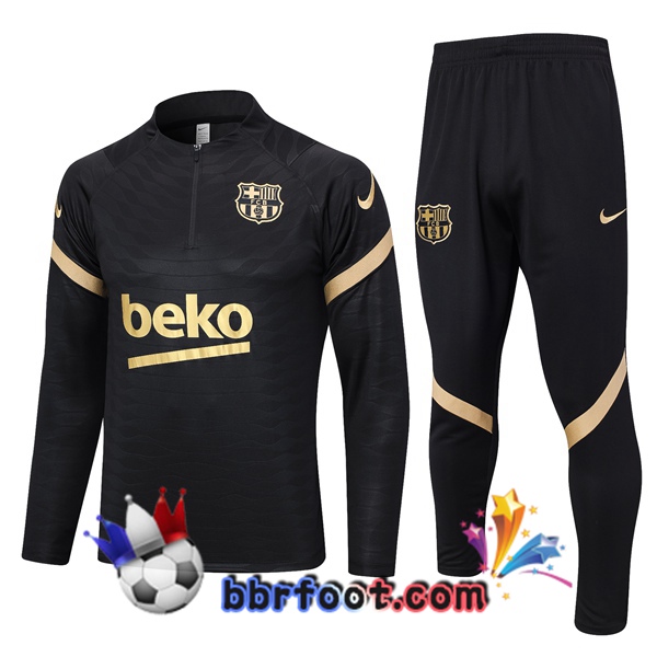 Survetement Foot FC Barcelone Noir 2023/2024