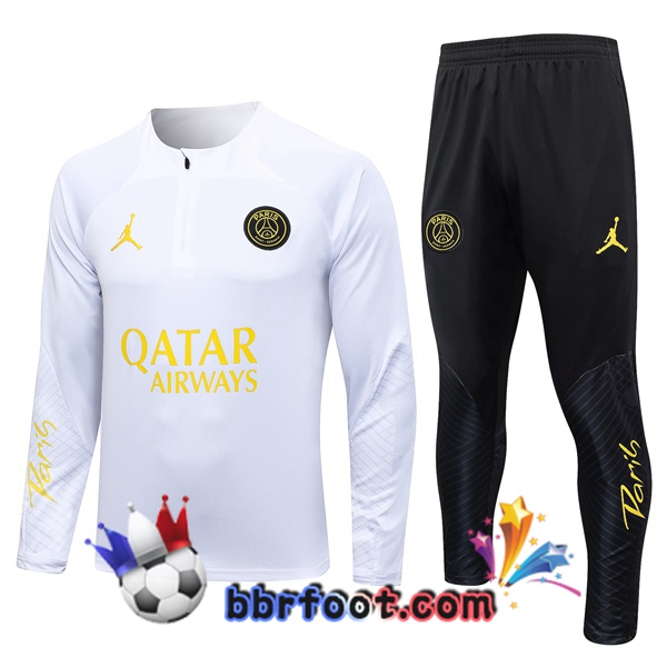 Survetement Foot Paris PSG Blanc 2023/2024