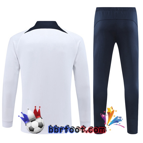 Veste Survetement Foot Paris PSG Blanc 2023/2024