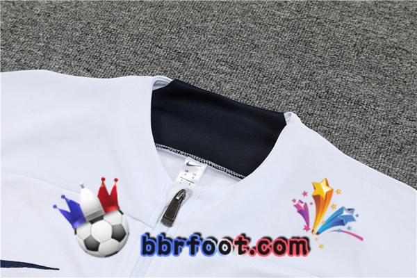 Veste Survetement Foot Paris PSG Blanc 2023/2024