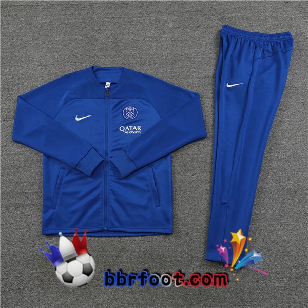 Veste Survetement Foot Paris PSG Bleu 2023/2024