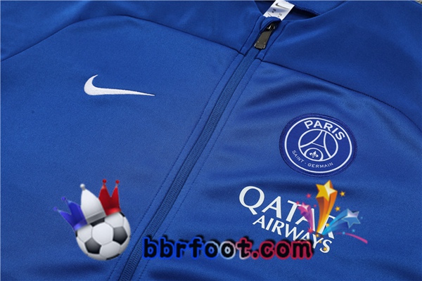 Veste Survetement Foot Paris PSG Bleu 2023/2024
