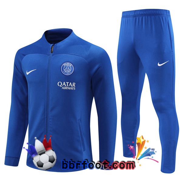 Veste Survetement Foot Paris PSG Bleu 2023/2024