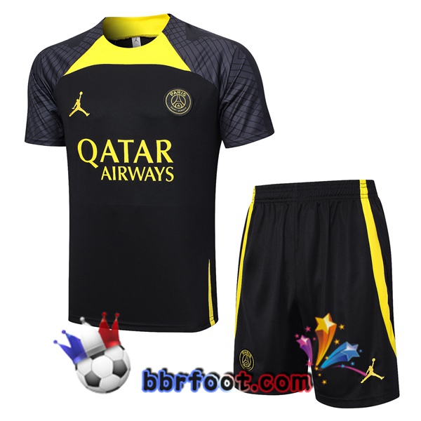 Training T-Shirts Paris PSG + Shorts Noir 2023/2024 Training T-Shirts Paris PSG + Shorts Noir 2023/2024