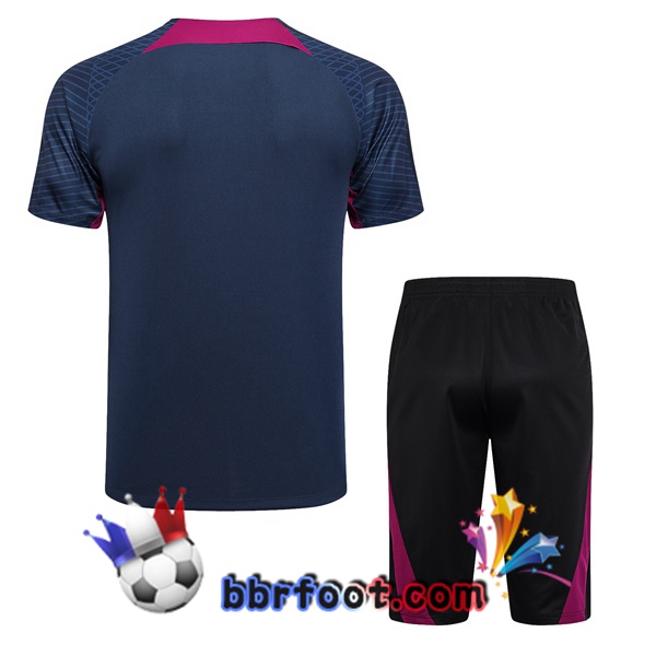 Training T-Shirts Paris PSG + Shorts Bleu Royal 2023/2024