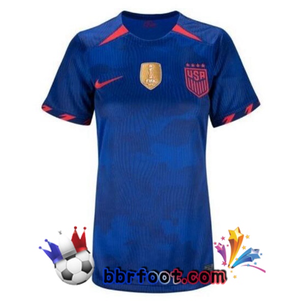 Maillots Equipe De Etats-Unis Femme Exterieur Bleu 2023/2024