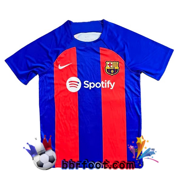 Maillot Foot FC Barcelone Domicile Rouge Bleu Version Fuite 2023/2024