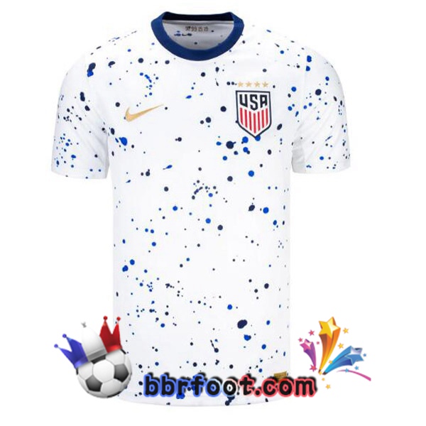 Maillots Equipe De Etats-Unis Domicile Blanc 2023/2024